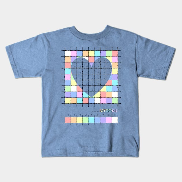 Mydoku_101_001_004 _F: Sudoku, Sudoku coloring, logic, logic puzzle, holiday puzzle, fun, away from screen Kids T-Shirt by Mydoku